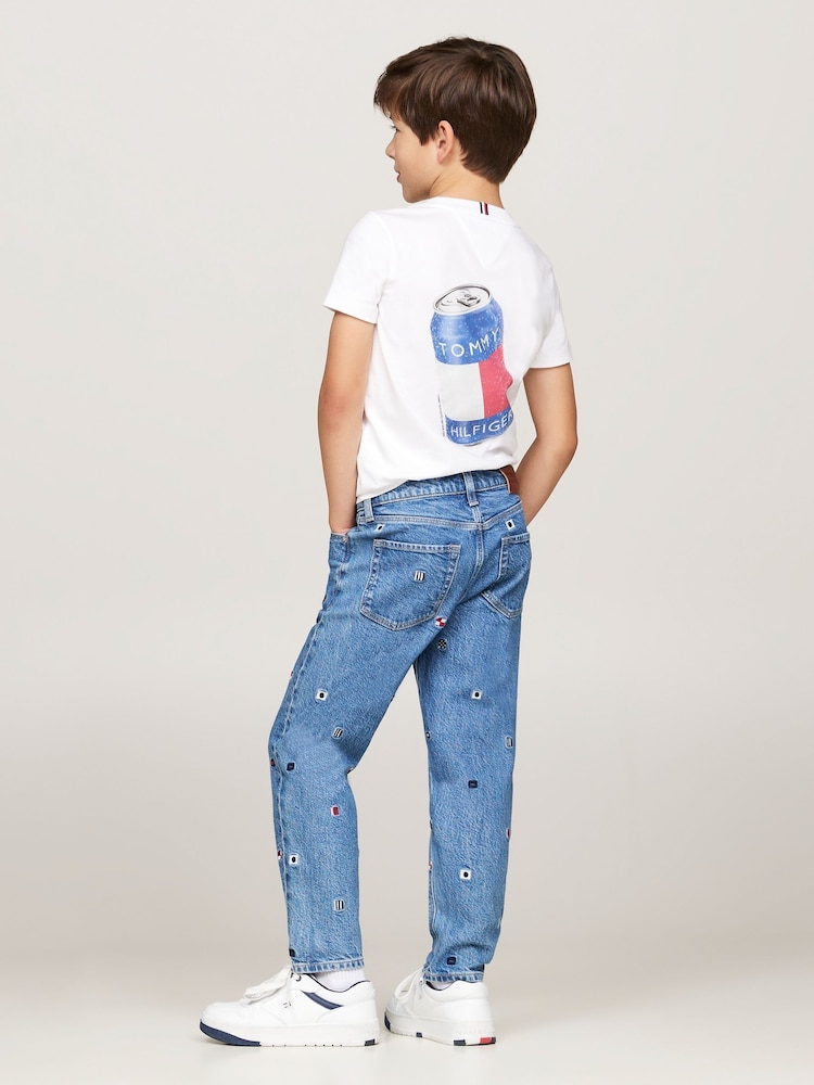 Tommy Hilfiger Blue Archive Flag Embroidered Jeans - Image 3 of 5
