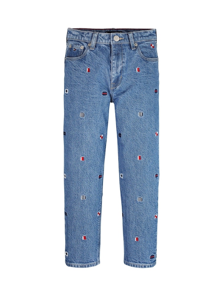 Tommy Hilfiger Blue Archive Flag Embroidered Jeans - Image 5 of 5