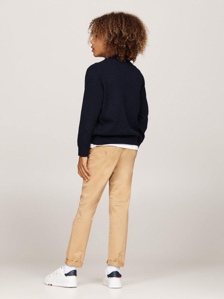 Tommy Hilfiger Blue Regular Fit Monotype Sweater - Image 2 of 5