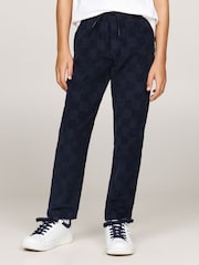 Tommy Hilfiger Blue Checkerboard Corduroy 100% Cotton Pants - Image 1 of 5