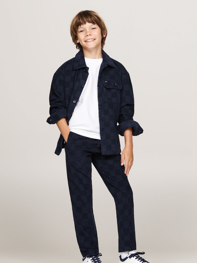 Tommy Hilfiger Blue Checkerboard Corduroy 100% Cotton Pants - Image 5 of 5 Tommy Hilfiger Blue Checkerboard Corduroy 100% Cotton Pants - Image 5 of 5