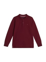 Rot - Tommy Hilfiger Red Flag Langärmeliges Poloshirt - Bild 5 von 5