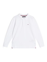 Tommy Hilfiger White Tommy Hilfiger Red Flag Long Sleeved Polo Shirt - Image 4 of 4