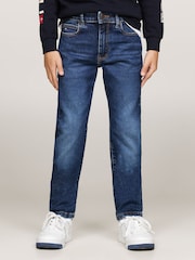Albastru - Blugi drepți moderni Tommy Hilfiger - Imaginea 1 din 5