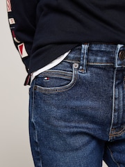 Albastru - Blugi drepți moderni Tommy Hilfiger - Imaginea 4 din 5