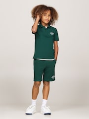 Tommy Hilfiger Green Regular Fit Logo Short Sleeved 100% Cotton Polo Shirt - Image 2 of 5