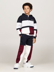 ألوان متباينة أحمر - هودي فليس من الصوف بسحاب من Tommy Hilfiger - صورة 3 من 5