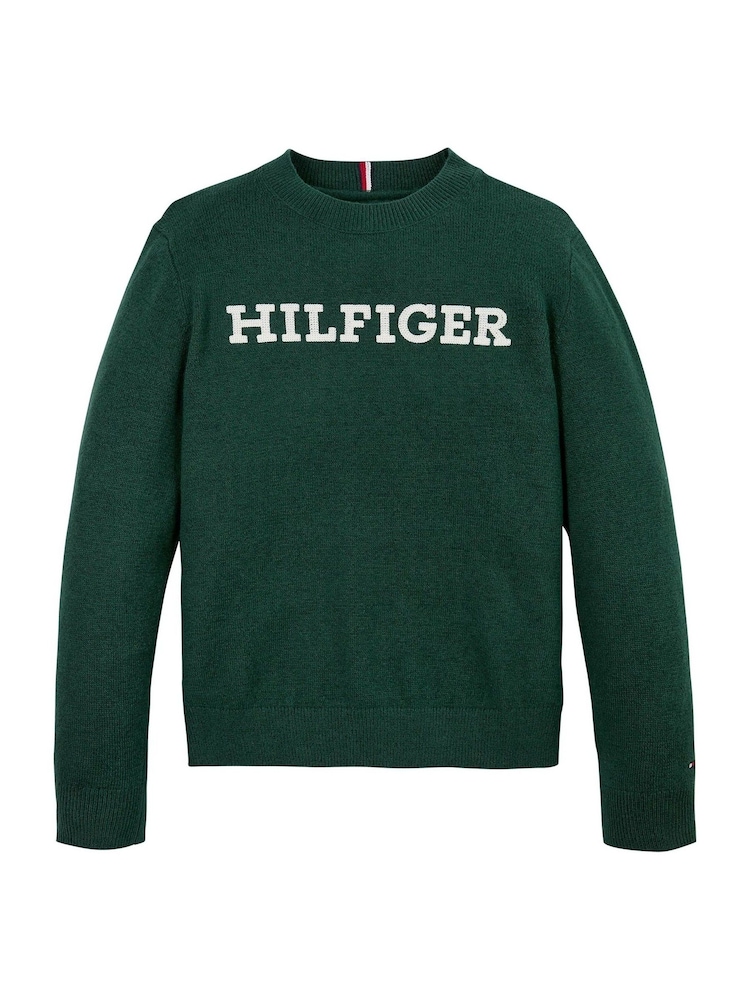Grün - Tommy Hilfiger Sweatshirt mit Schriftzug in normaler Passform in Blau - Bild 5 von 5 Grün - Tommy Hilfiger Sweatshirt mit Schriftzug in normaler Passform in Blau - Bild 5 von 5