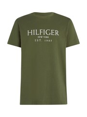 Tommy Hilfiger Green 100% Cotton T-Shirt - Image 4 of 6