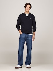 Синій - Сорочка поло з довгим рукавом з бавовни Pima і кашеміру від Tommy Hilfiger - Image 3 of 5