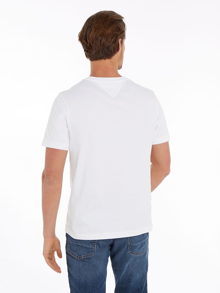 Белый - Футболка Tommy Hilfiger Regular Fit Essential Solid 100% хлопка - Image 2 of 6