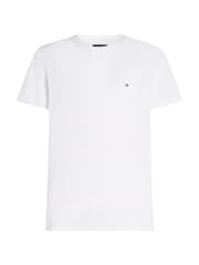 Белый - Футболка Tommy Hilfiger Regular Fit Essential Solid 100% хлопка - Image 4 of 6