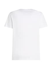 Белый - Футболка Tommy Hilfiger Regular Fit Essential Solid 100% хлопка - Image 5 of 6