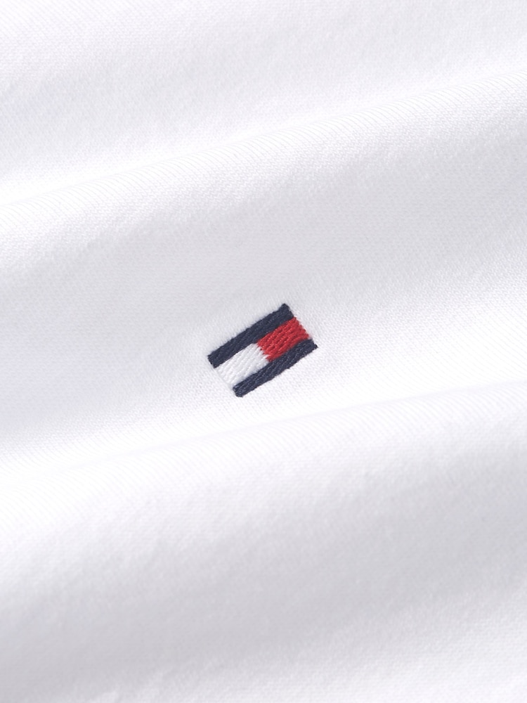 Белый - Футболка Tommy Hilfiger Regular Fit Essential Solid 100% хлопка - Image 6 of 6