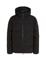 Tommy Hilfiger Black Down Hooded Puffer Jacket - Image 1 of 3