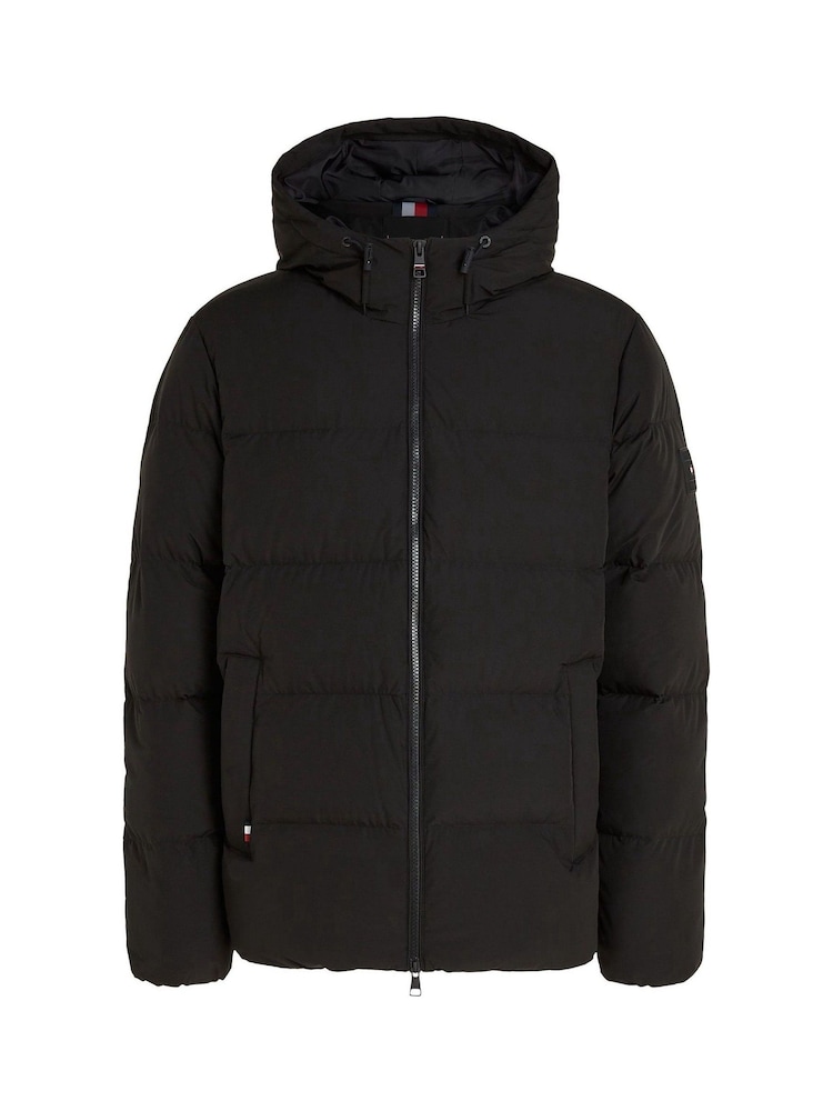 Tommy Hilfiger Black Down Hooded Puffer Jacket - Image 1 of 3