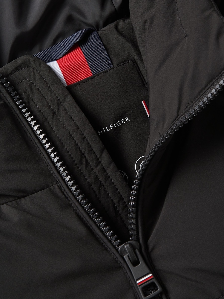 Tommy Hilfiger Black Down Hooded Puffer Jacket - Image 3 of 3