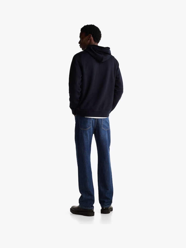 Tommy Hilfiger Blue Essential Fleece Hoodie - Image 2 of 6 Tommy Hilfiger Blue Essential Fleece Hoodie - Image 2 of 6