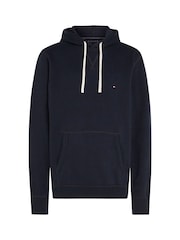 Tommy Hilfiger Blue Essential Fleece Hoodie - Image 5 of 6