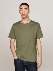 Tommy Hilfiger Green 100% Cotton Seasonal Regular Fit T-Shirt - Image 1 of 5
