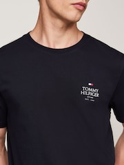 Tommy Hilfiger Blue 100% Cotton Hilfiger Stack T-Shirt - Image 3 of 5