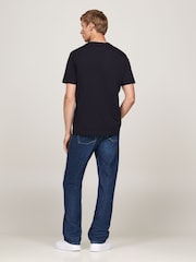 Tommy Hilfiger Blue 100% Cotton Hilfiger Stack T-Shirt - Image 4 of 5