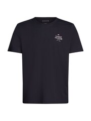 Tommy Hilfiger Blue 100% Cotton Hilfiger Stack T-Shirt - Image 5 of 5
