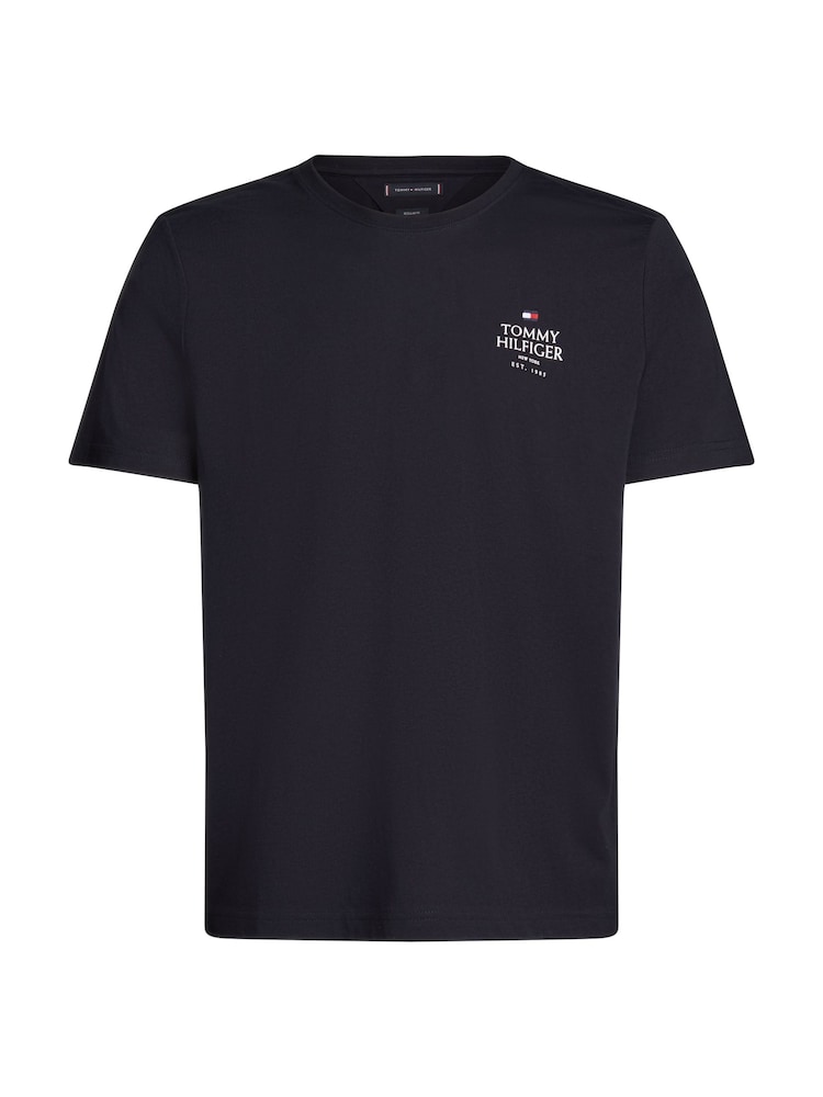 Tommy Hilfiger Blue 100% Cotton Hilfiger Stack T-Shirt - Image 5 of 5