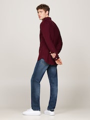 Tommy Hilfiger Red Regular Fit Solid Corduroy 100% Cotton Shirt - Image 2 of 5