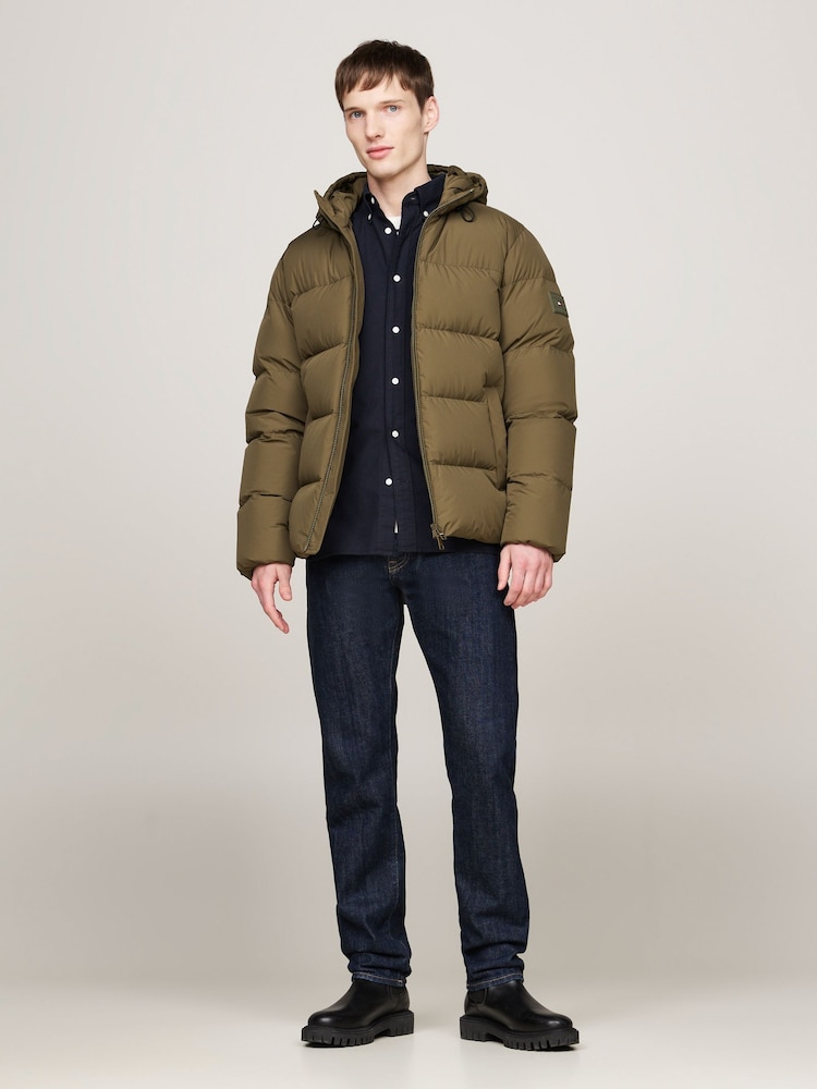 Tommy Hilfiger Green Down Hooded Puffer Jacket - Image 2 of 5 Tommy Hilfiger Green Down Hooded Puffer Jacket - Image 2 of 5
