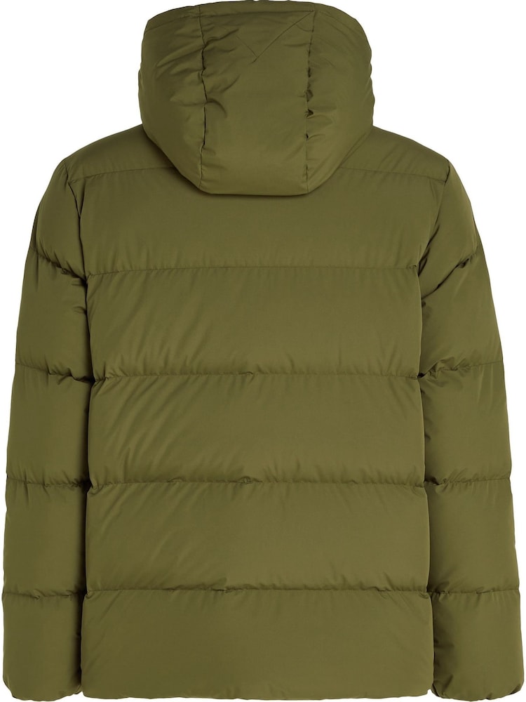 Tommy Hilfiger Green Down Hooded Puffer Jacket - Image 4 of 5