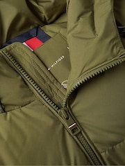 Tommy Hilfiger Green Down Hooded Puffer Jacket - Image 5 of 5