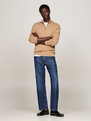 Tommy Hilfiger Natural Classic Quarter Zip Sweater - Image 2 of 6