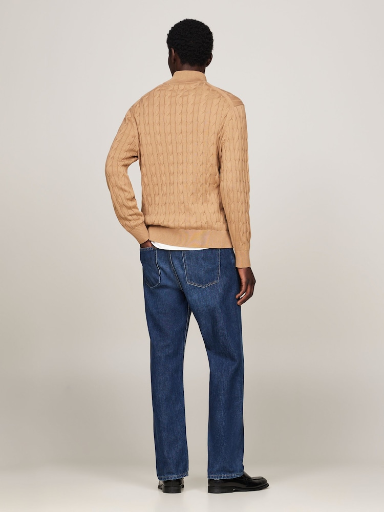 Tommy Hilfiger Natural Classic Quarter Zip Sweater - Image 4 of 6