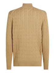 Tommy Hilfiger Natural Classic Quarter Zip Sweater - Image 6 of 6