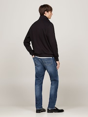 Tommy Hilfiger Black Essential Intechno Quarter Zip Sweatshirt - Image 4 of 5