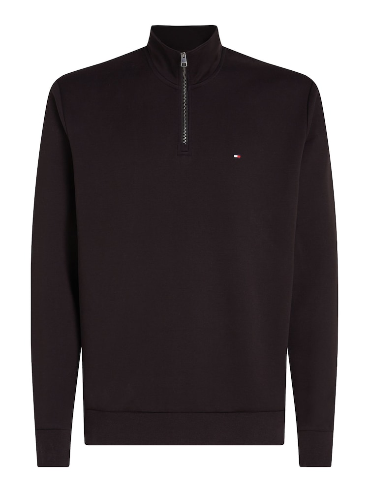 Tommy Hilfiger Black Essential Intechno Quarter Zip Sweatshirt - Image 5 of 5