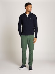 Tommy Hilfiger Blue Classic Quarter Zip Sweater - Image 2 of 7