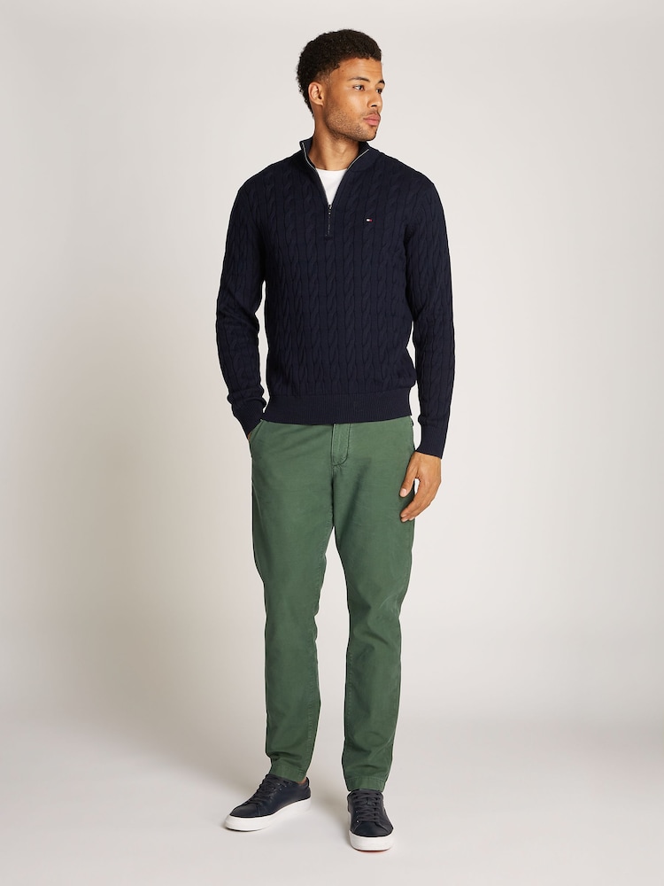 Tommy Hilfiger Blue Classic Quarter Zip Sweater - Image 2 of 7