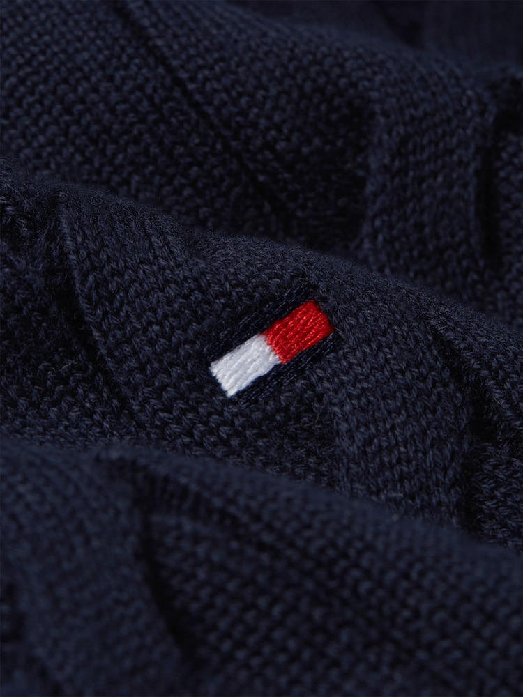 Tommy Hilfiger Blue Classic Quarter Zip Sweater - Image 7 of 7