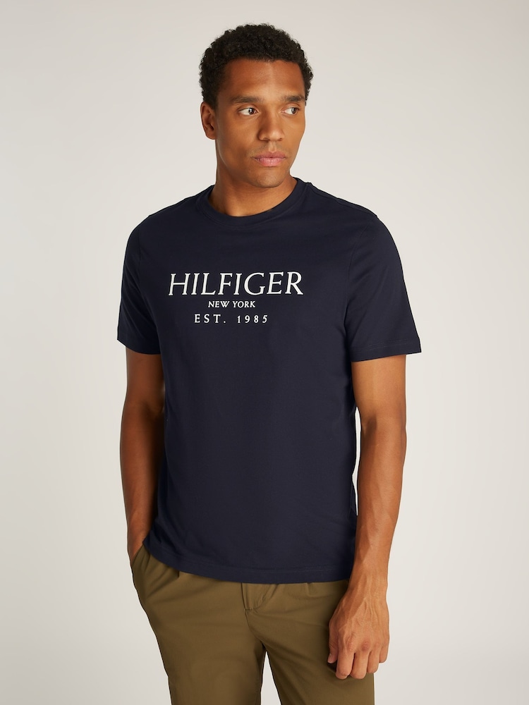Tommy Hilfiger Blue 100% Cotton T-Shirt - Image 1 of 6