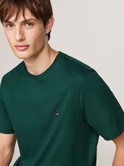 Зеленый - Футболка Tommy Hilfiger Regular Fit Essential Solid 100% хлопка - Image 3 of 5