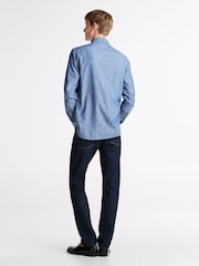 Tommy Hilfiger Blue 100% Cotton Chambray Solid Shirt - Image 2 of 5