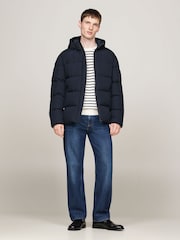 Tommy Hilfiger Blue Down Hooded Puffer Jacket - Image 1 of 5