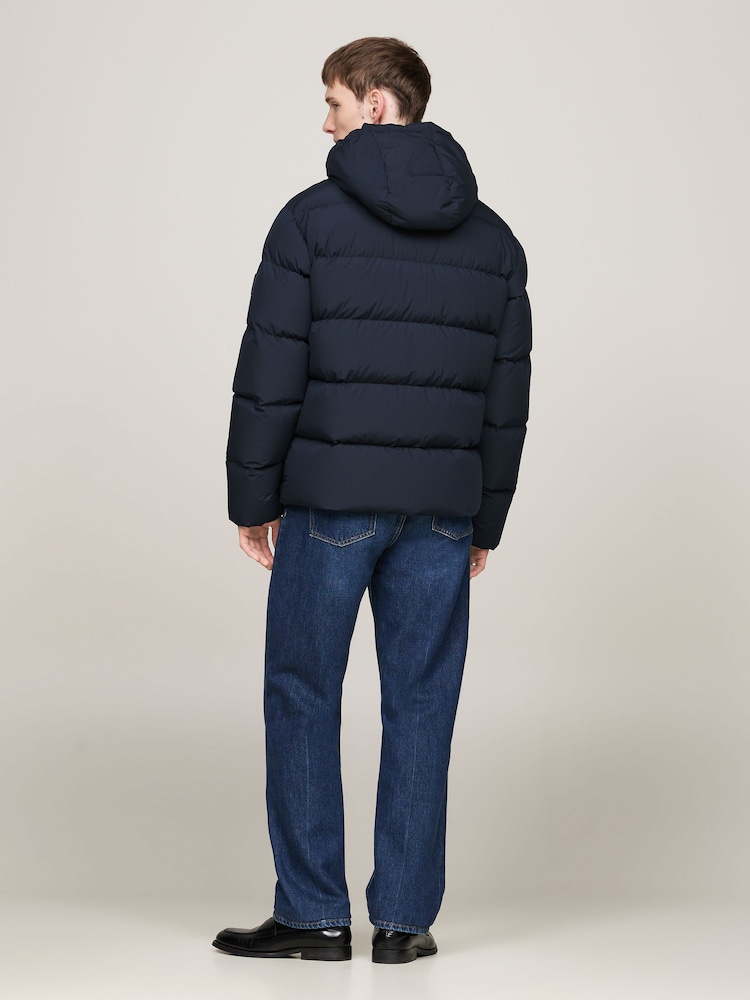 Tommy Hilfiger Blue Down Hooded Puffer Jacket - Image 2 of 5