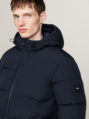 Tommy Hilfiger Blue Down Hooded Puffer Jacket - Image 4 of 5
