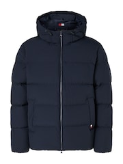 Tommy Hilfiger Blue Down Hooded Puffer Jacket - Image 5 of 5