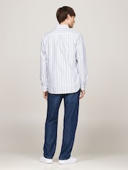 Tommy Hilfiger Blue Regular Fit Multi Stripe Oxford Shirt - Image 2 of 5