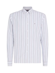 Tommy Hilfiger Blue Regular Fit Multi Stripe Oxford Shirt - Image 5 of 5