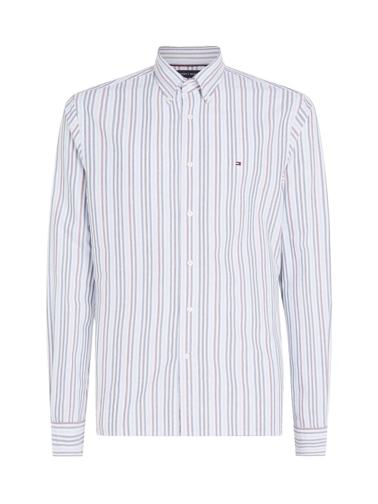 Tommy Hilfiger Blue Regular Fit Multi Stripe Oxford Shirt - Image 5 of 5